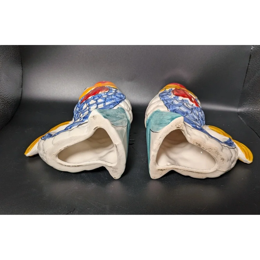 Vintage Italian Potter~Fish Candlestick Holders~Santo Stefano Di Camastra